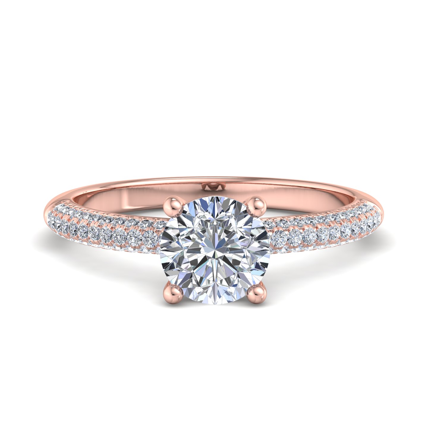 Imani Triple Pave Engagement ring
